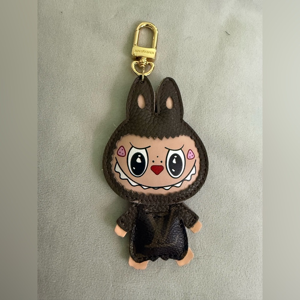 Upcycled LV Labubu Keychain